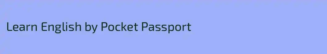 Learn English by Pocket Passport